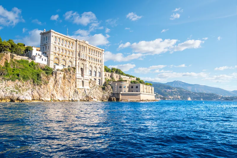 Oceanographic Museum of Monaco seen from the sea