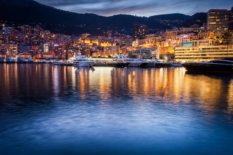Monaco evening skyline