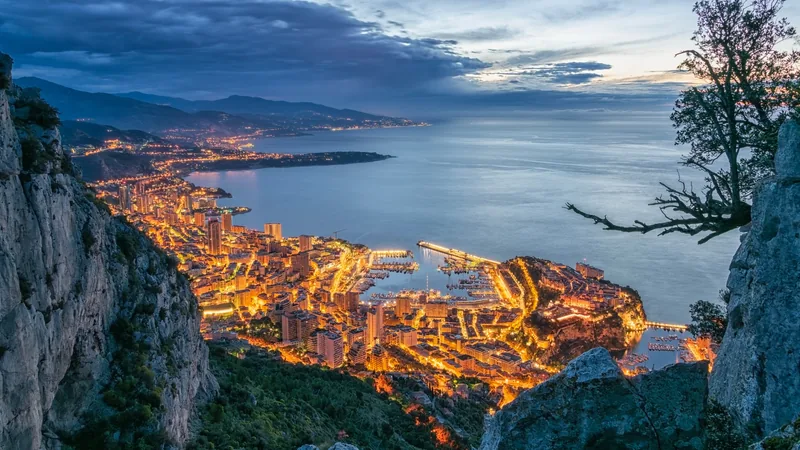 Monaco in the morning on the French Riviera