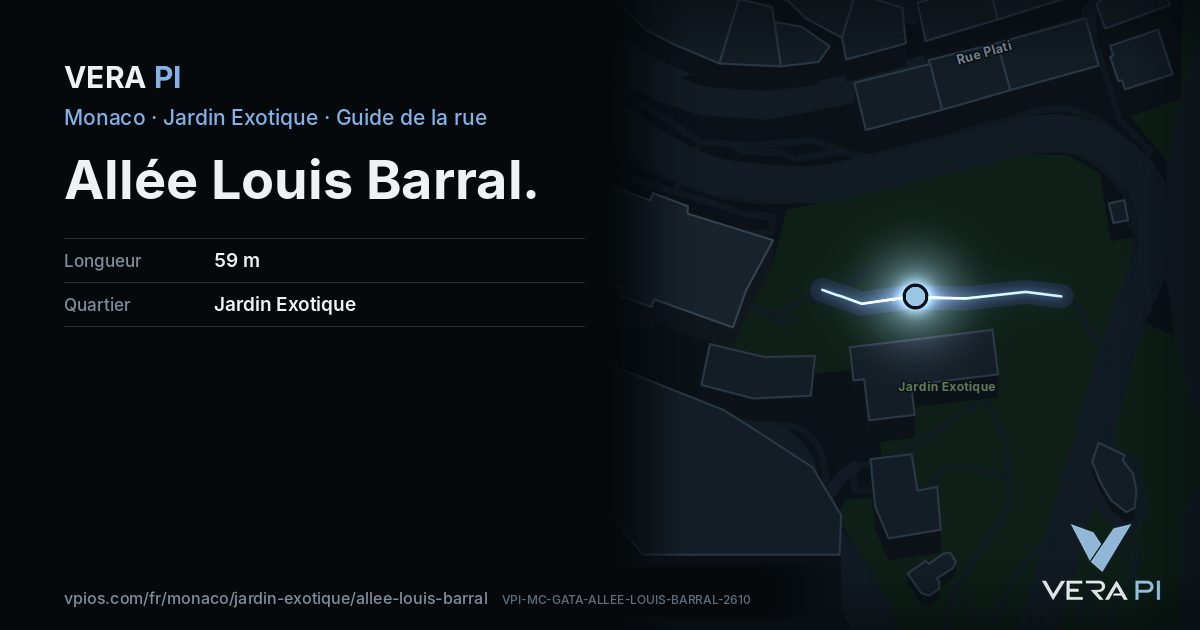La carte VERA PI de Allée Louis Barral