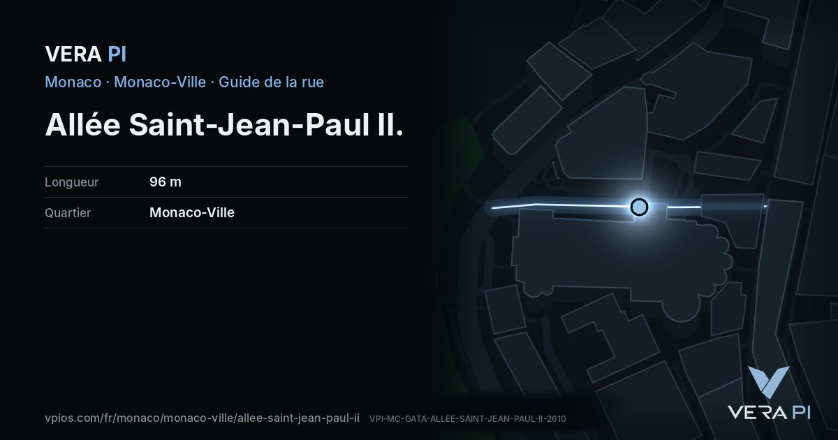 La carte VERA PI de Allée Saint-Jean-Paul II