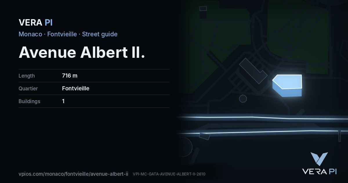 The VERA PI card for Avenue Albert II