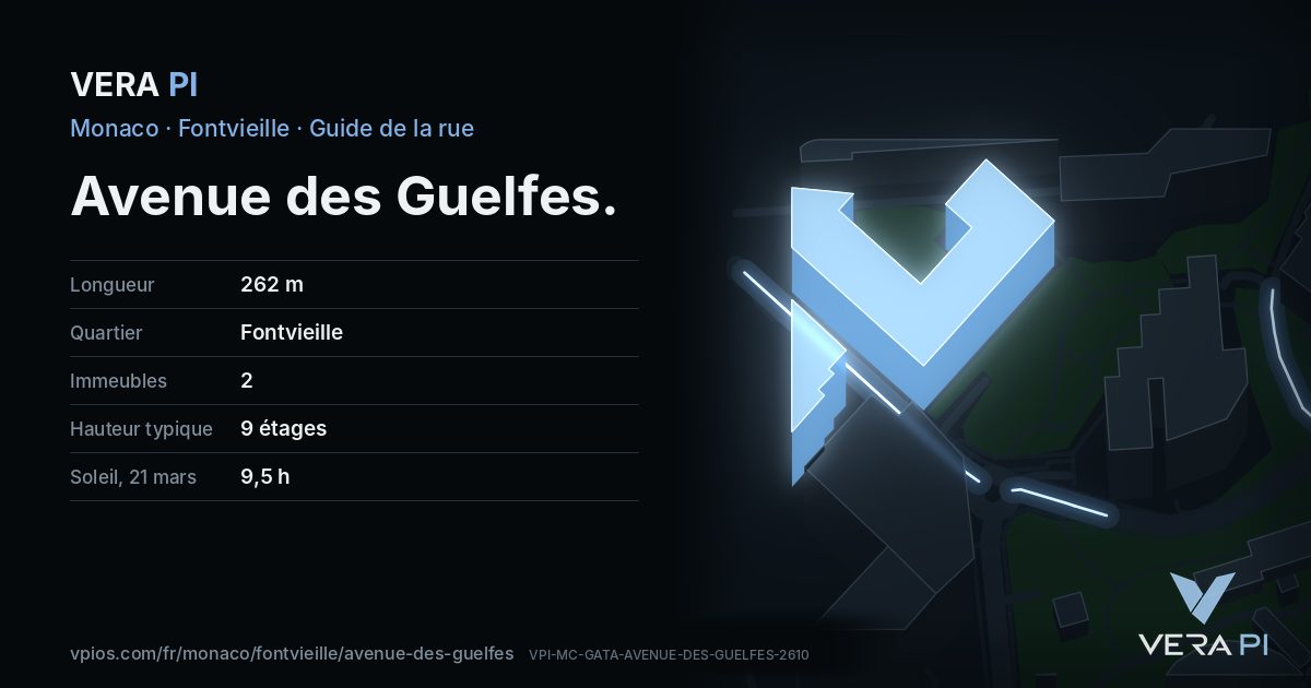 La carte VERA PI de Avenue des Guelfes