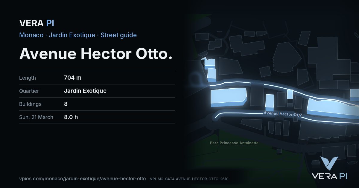 The VERA PI card for Avenue Hector Otto