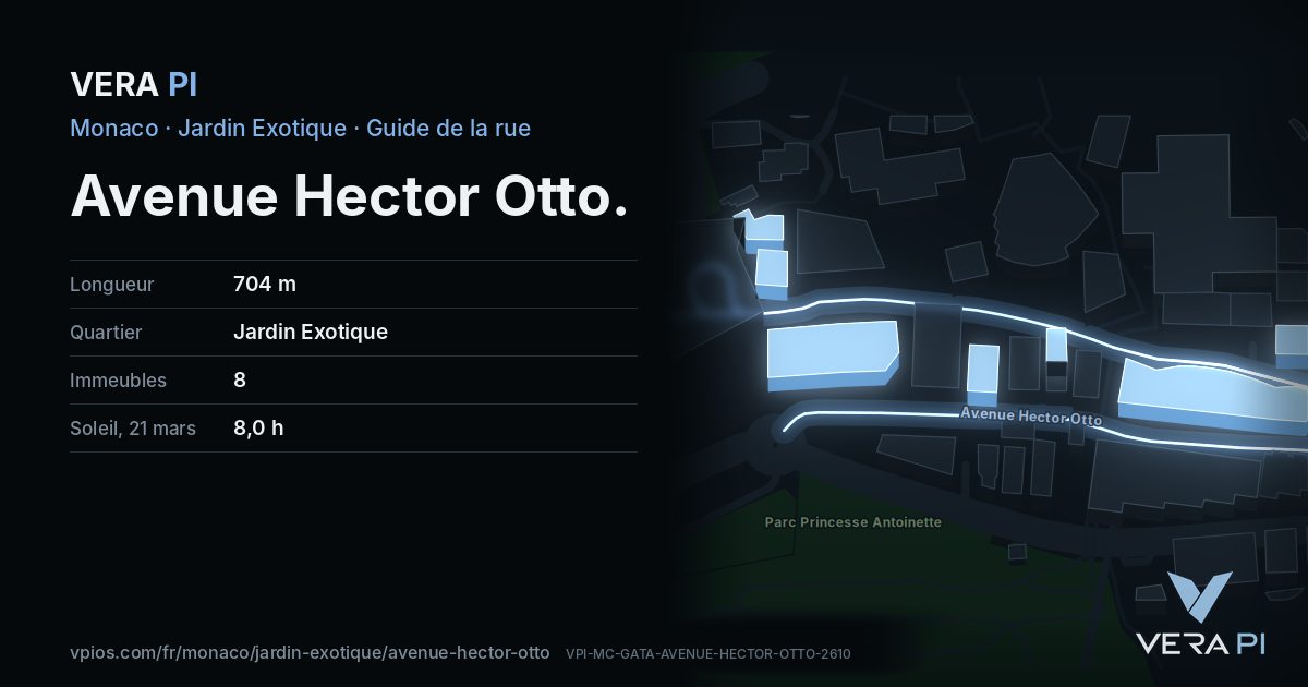 La carte VERA PI de Avenue Hector Otto