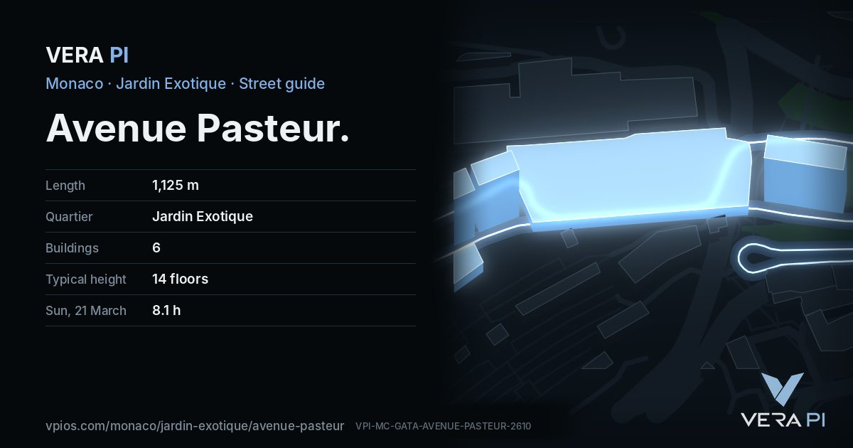 The VERA PI card for Avenue Pasteur