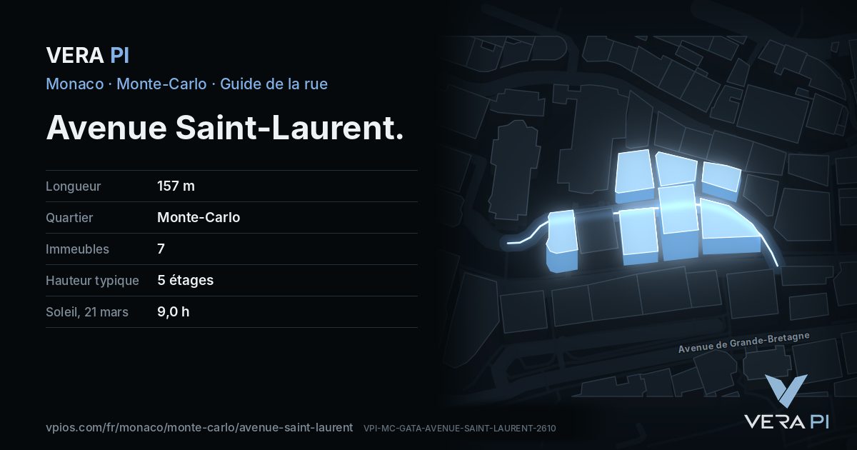 La carte VERA PI de Avenue Saint-Laurent