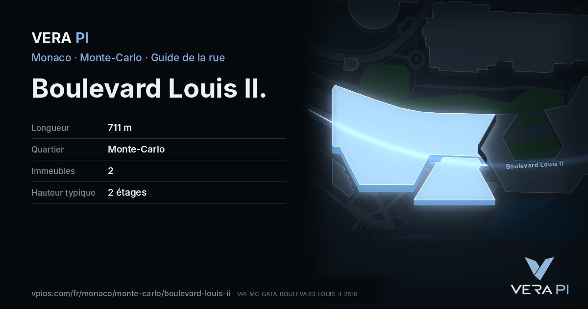 La carte VERA PI de Boulevard Louis II
