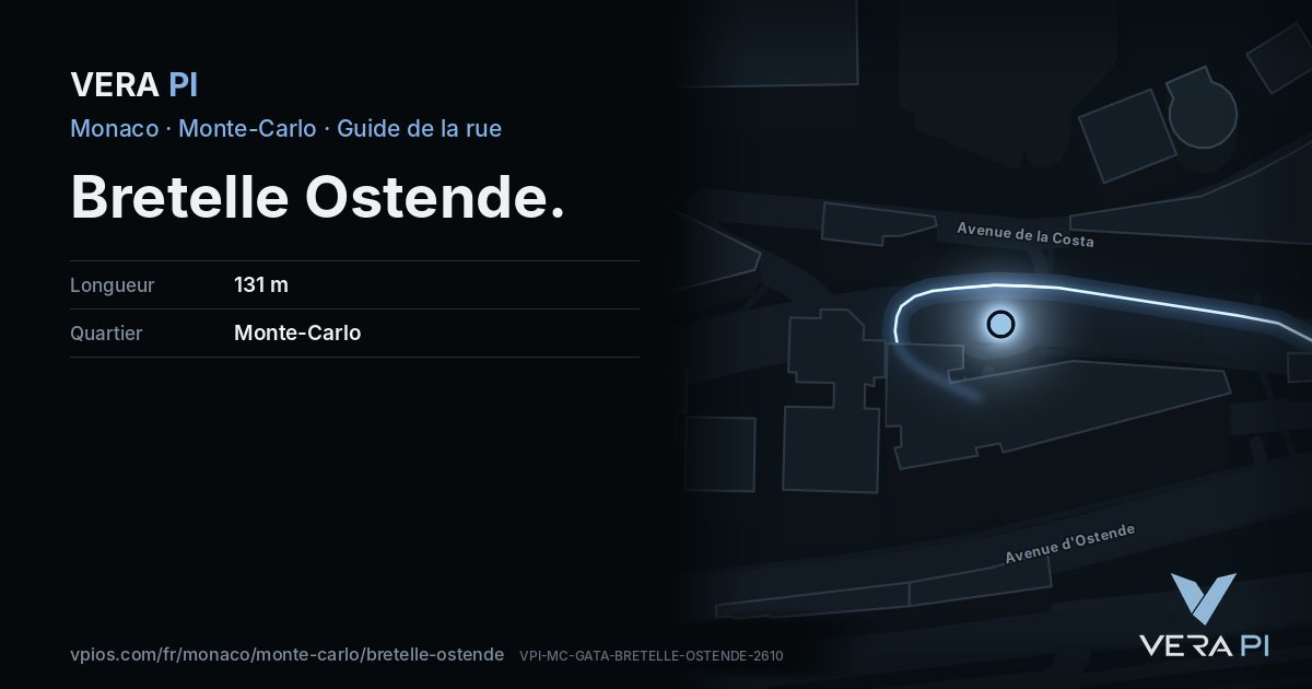 La carte VERA PI de Bretelle Ostende