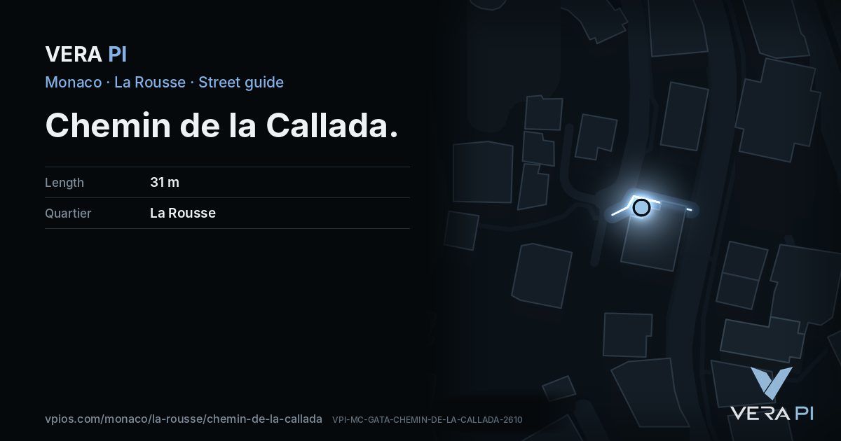 The VERA PI card for Chemin de la Callada