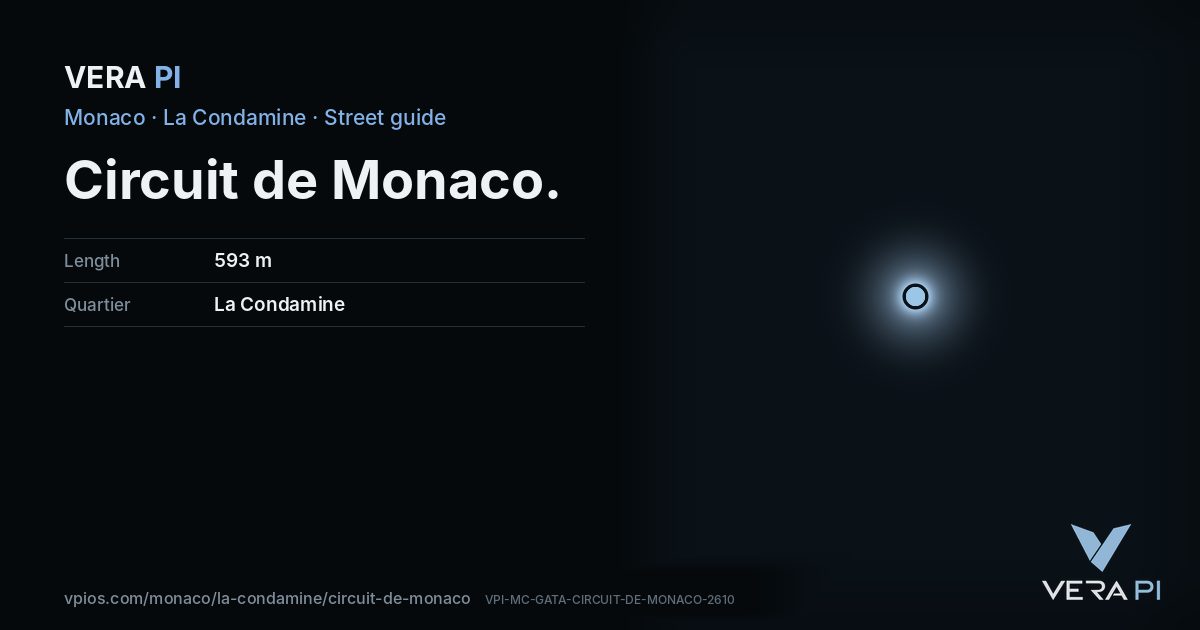 The VERA PI card for Circuit de Monaco