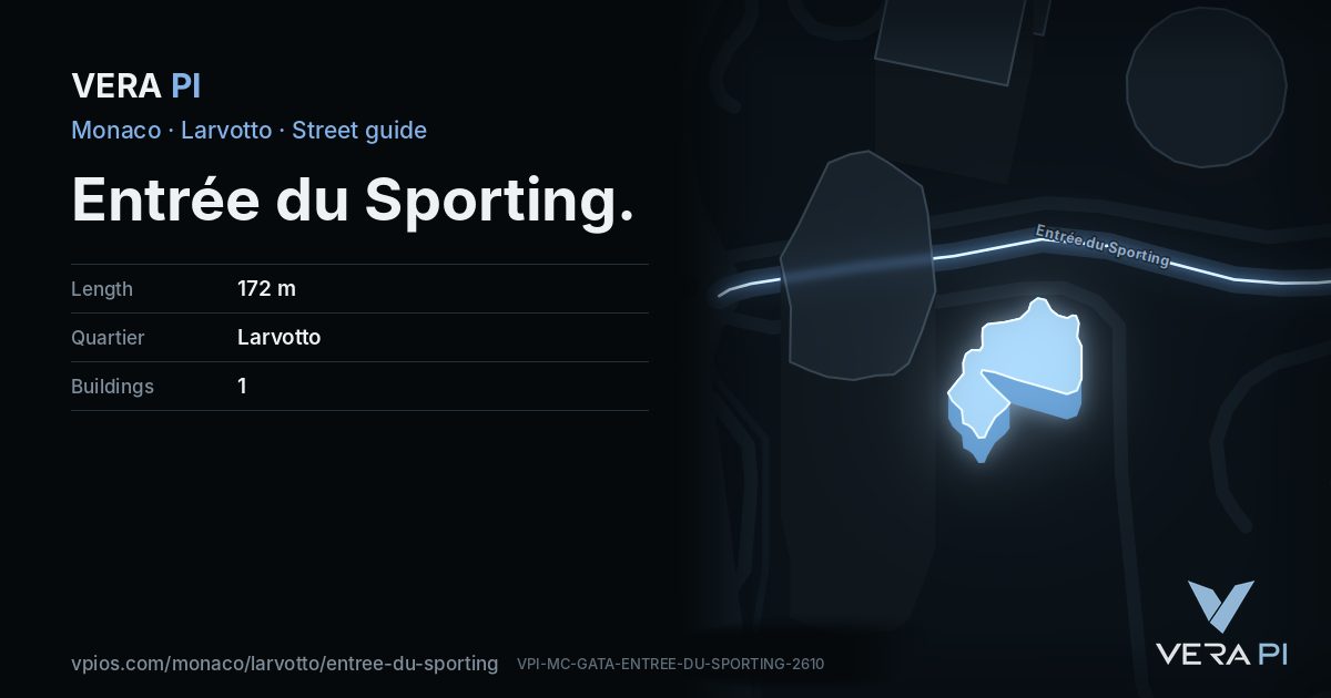 The VERA PI card for Entrée du Sporting