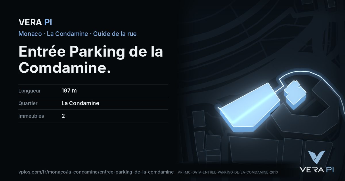 La carte VERA PI de Entrée Parking de la Comdamine