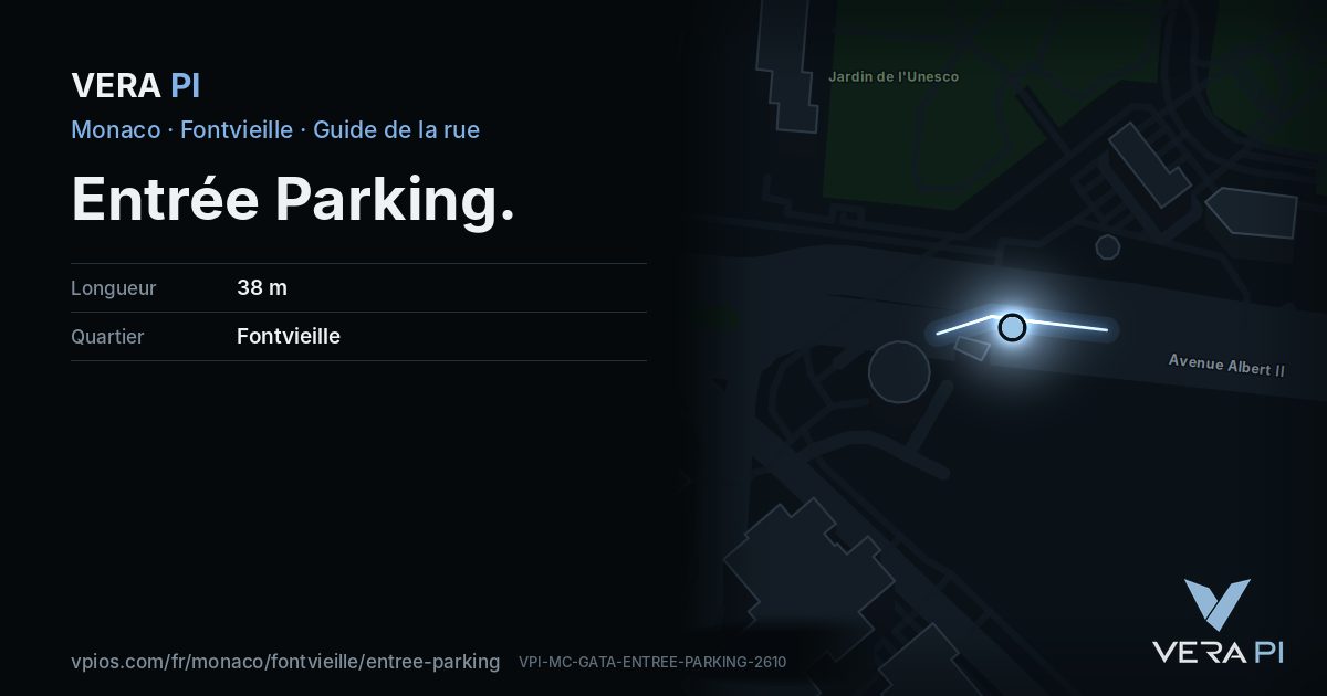 La carte VERA PI de Entrée Parking