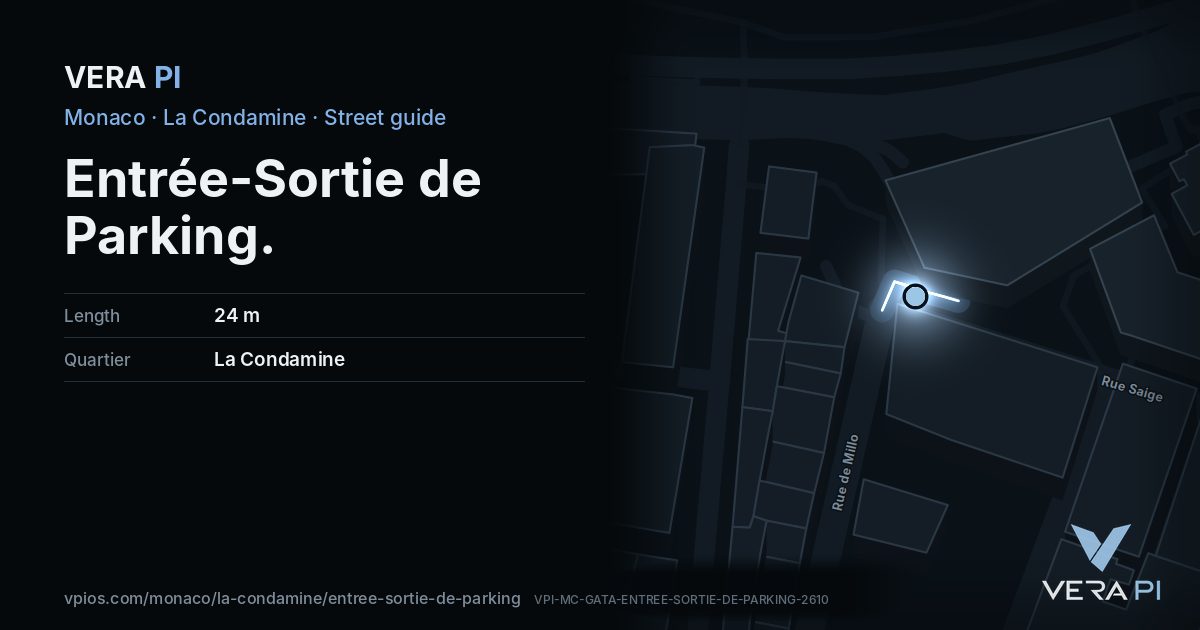 The VERA PI card for Entrée-Sortie de Parking