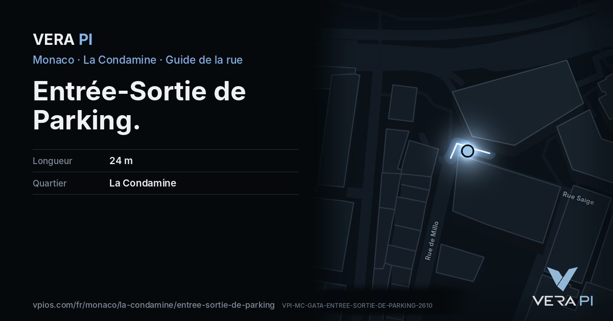 La carte VERA PI de Entrée-Sortie de Parking