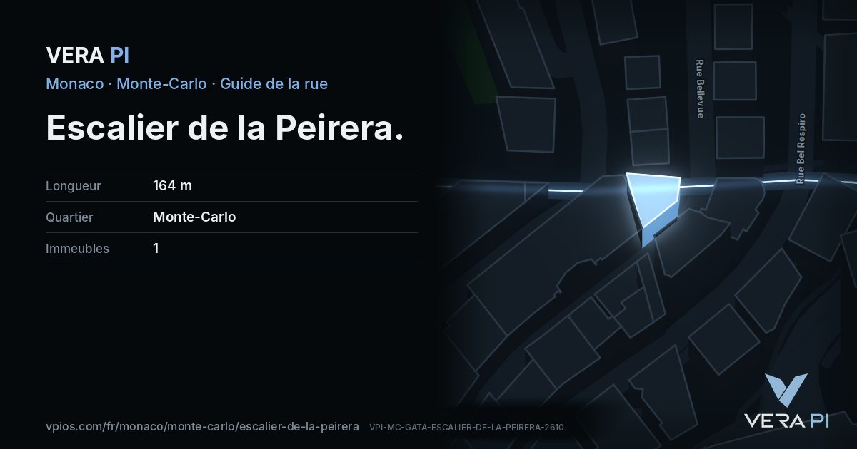 La carte VERA PI de Escalier de la Peirera