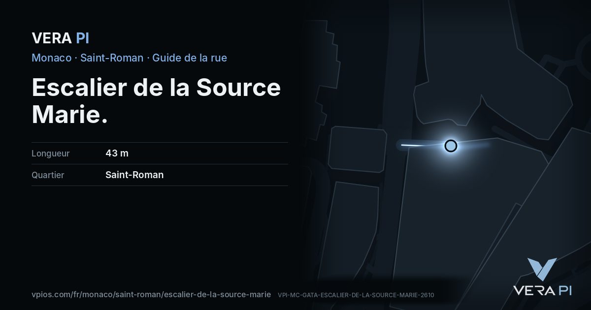 La carte VERA PI de Escalier de la Source Marie