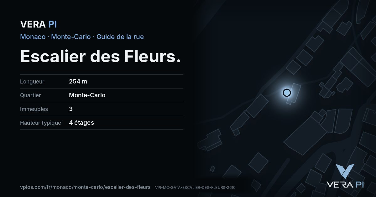 La carte VERA PI de Escalier des Fleurs