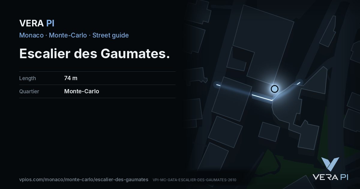 The VERA PI card for Escalier des Gaumates