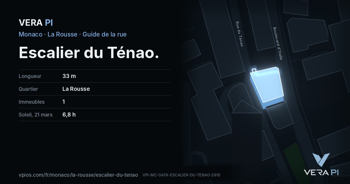 La carte VERA PI de Escalier du Ténao