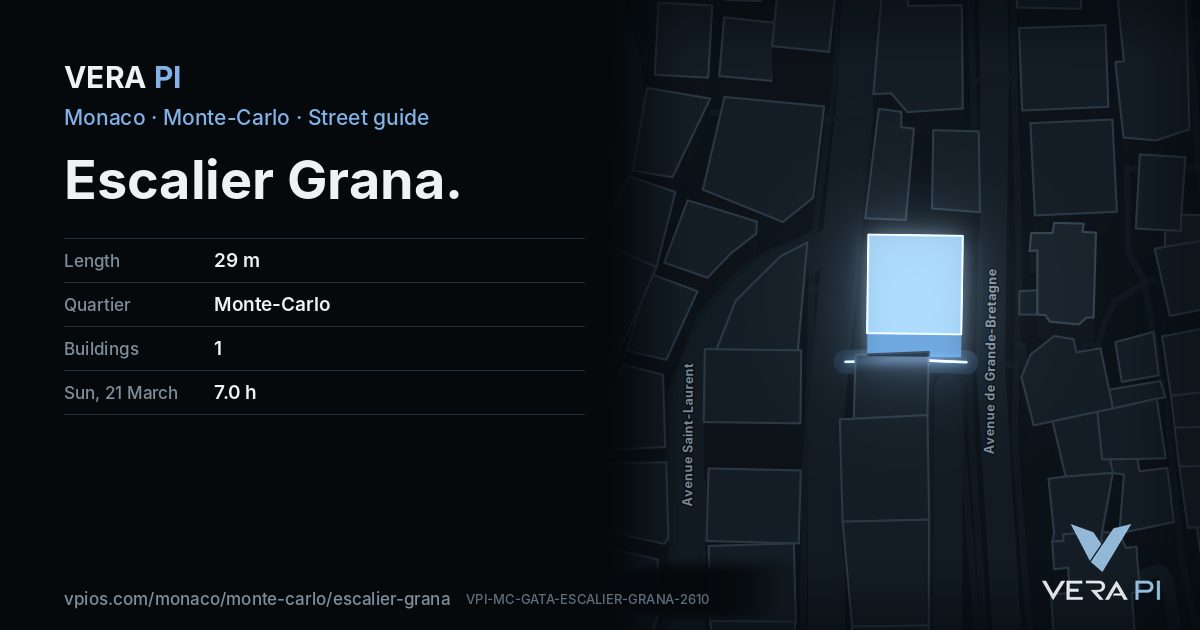 The VERA PI card for Escalier Grana