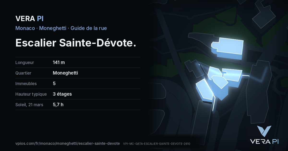 La carte VERA PI de Escalier Sainte-Dévote