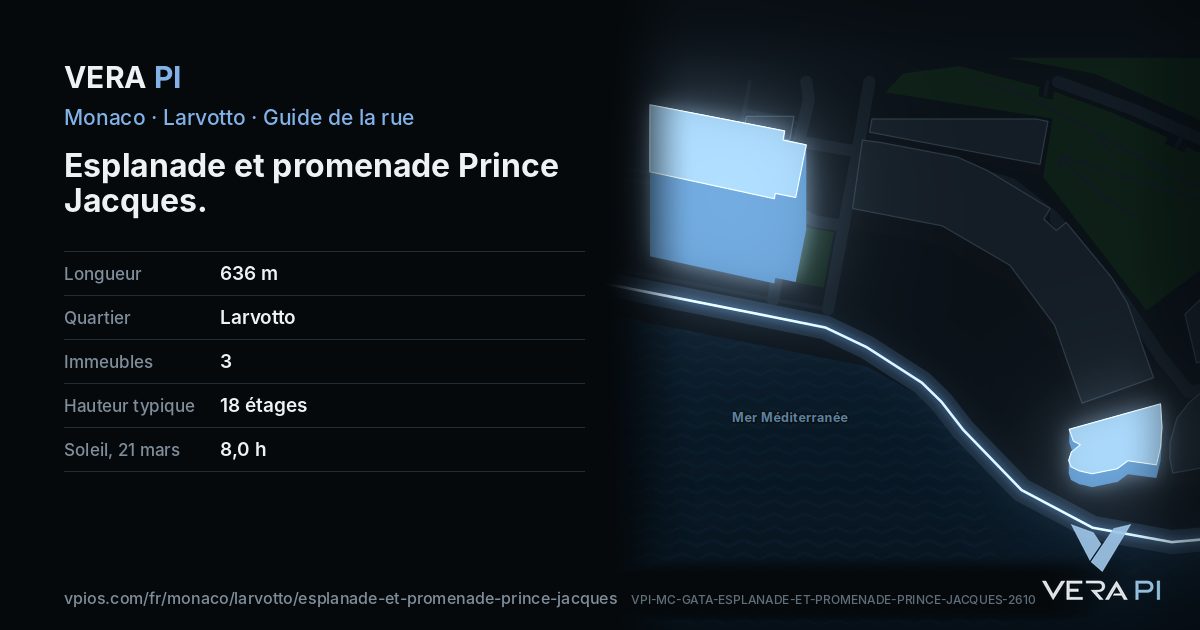La carte VERA PI de Esplanade et promenade Prince Jacques