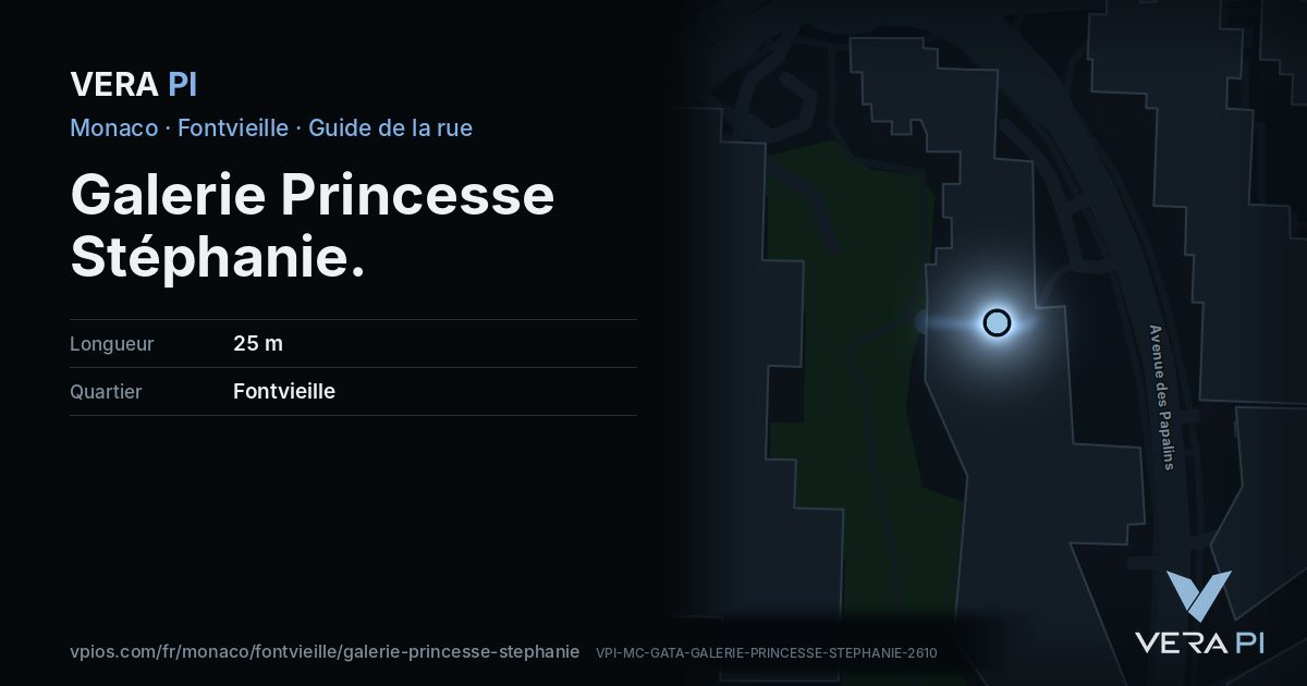 La carte VERA PI de Galerie Princesse Stéphanie
