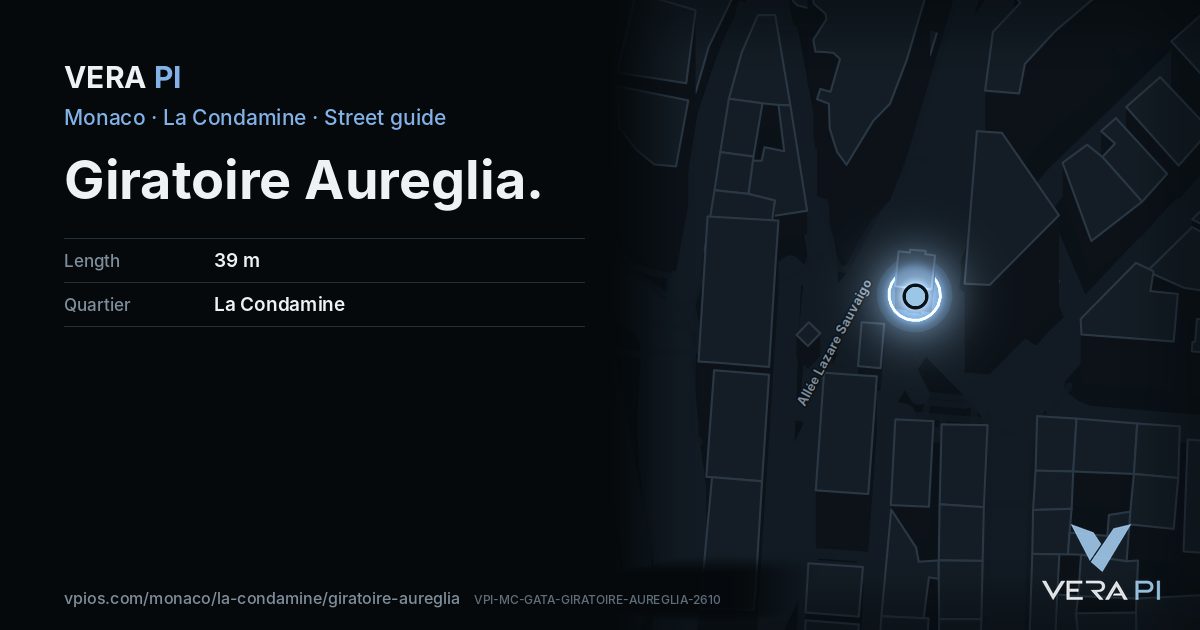 The VERA PI card for Giratoire Aureglia