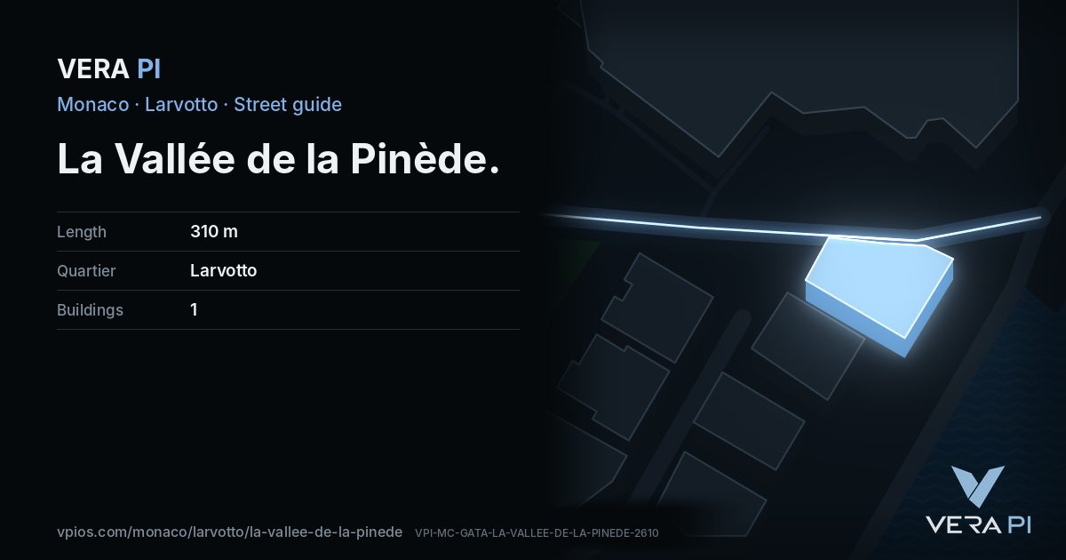 The VERA PI card for La Vallée de la Pinède