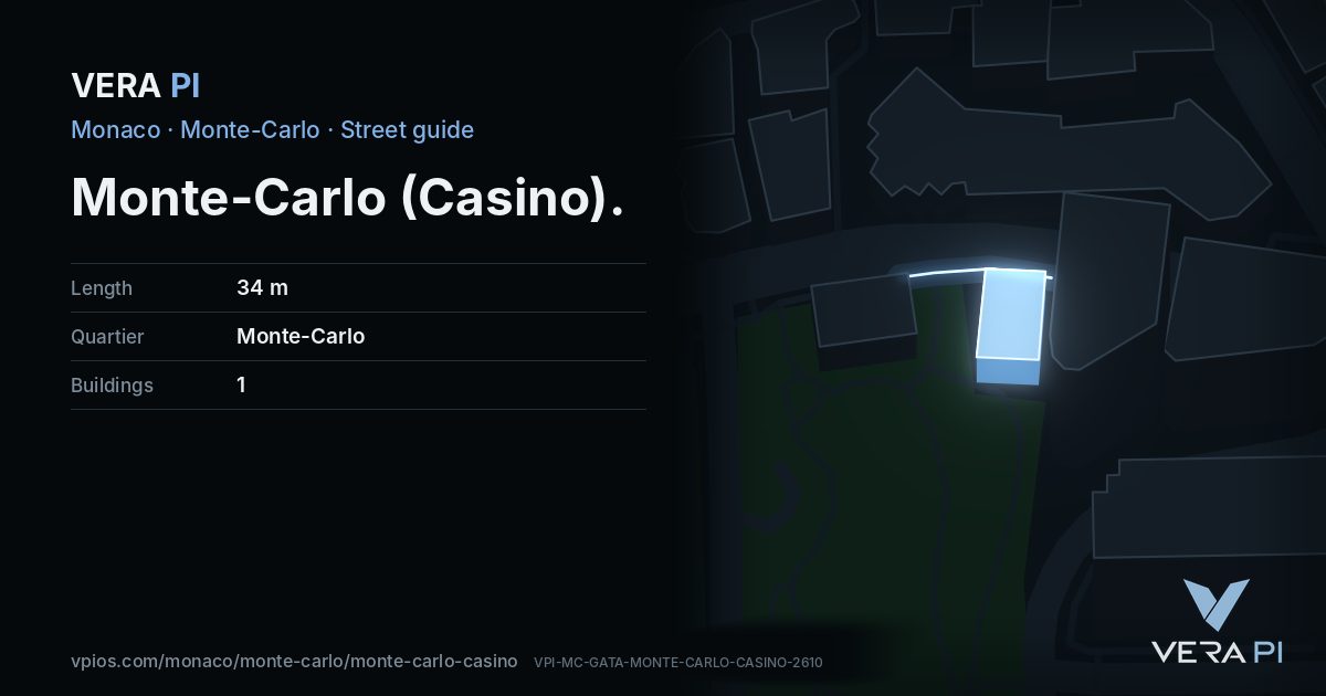 The VERA PI card for Monte-Carlo (Casino)