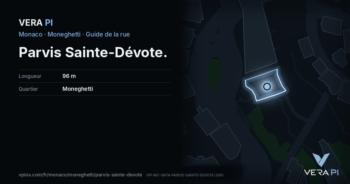 La carte VERA PI de Parvis Sainte-Dévote