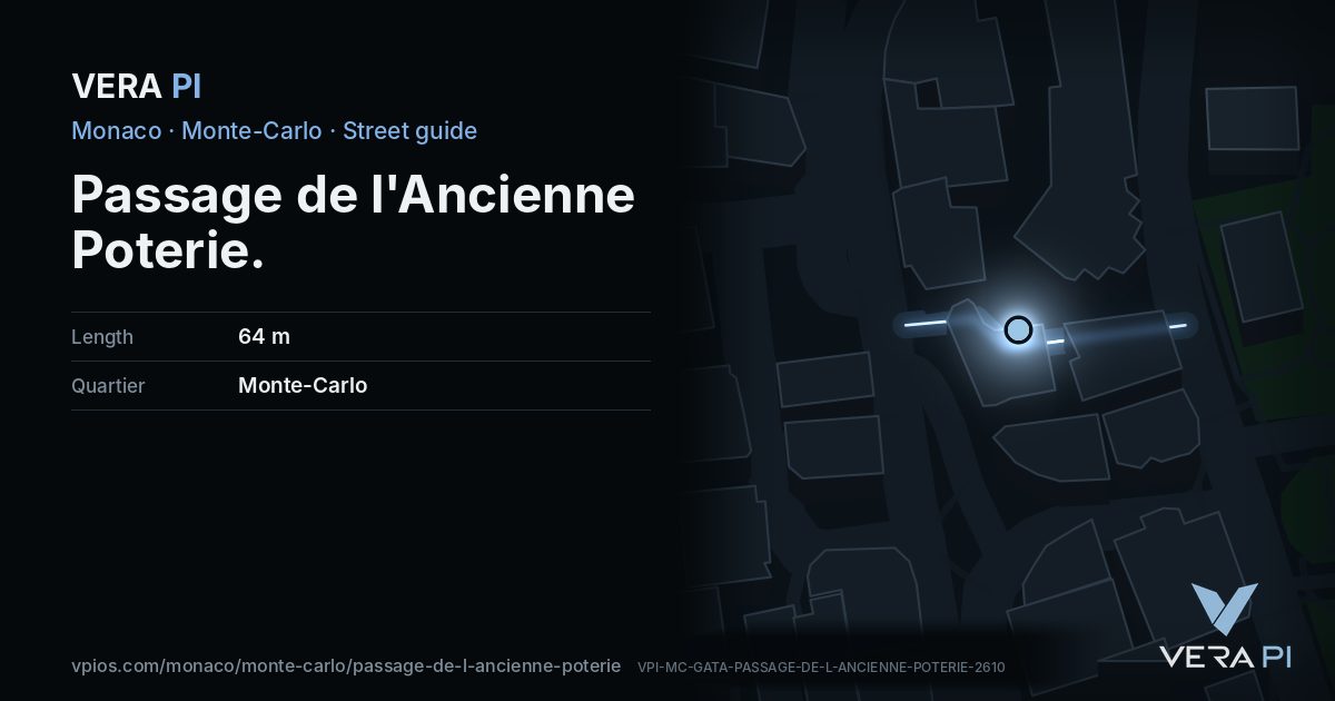 The VERA PI card for Passage de l'Ancienne Poterie