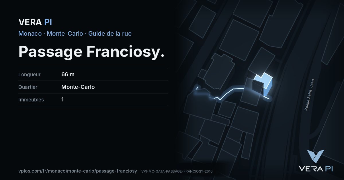 La carte VERA PI de Passage Franciosy