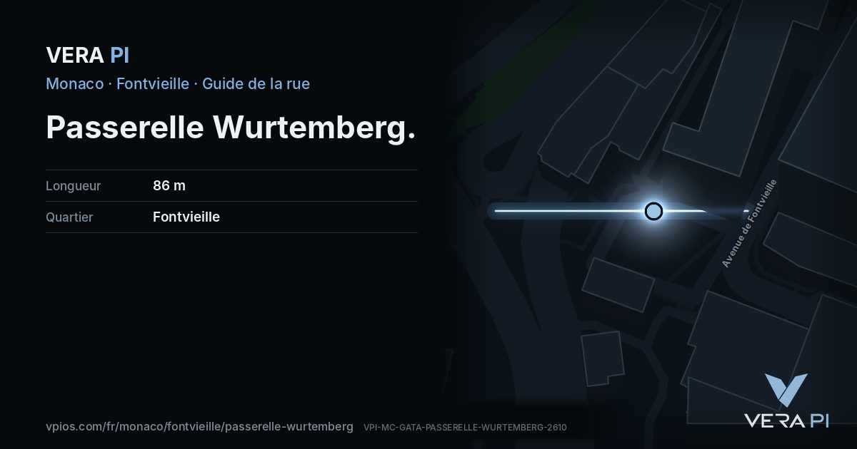 La carte VERA PI de Passerelle Wurtemberg