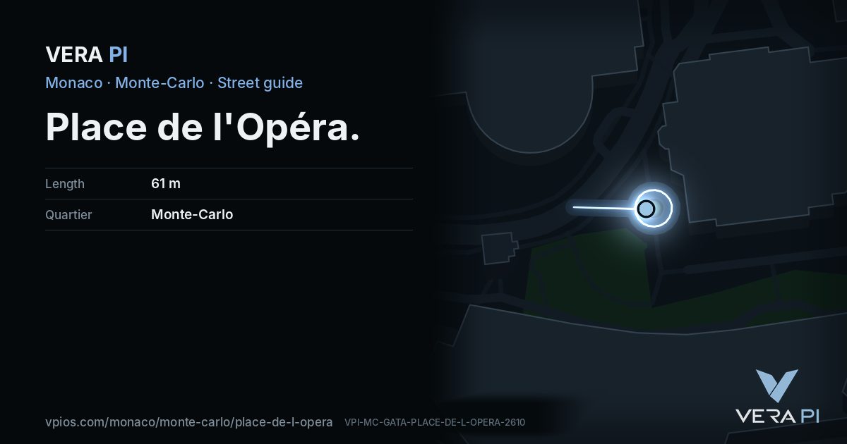 The VERA PI card for Place de l'Opéra