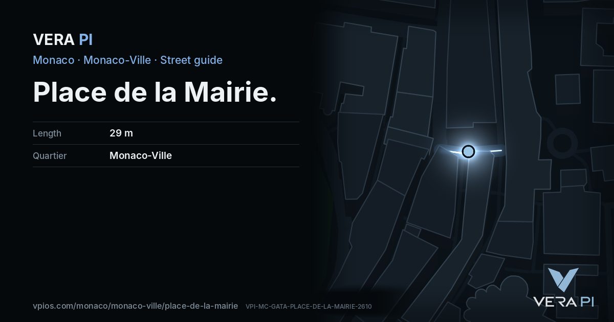 The VERA PI card for Place de la Mairie