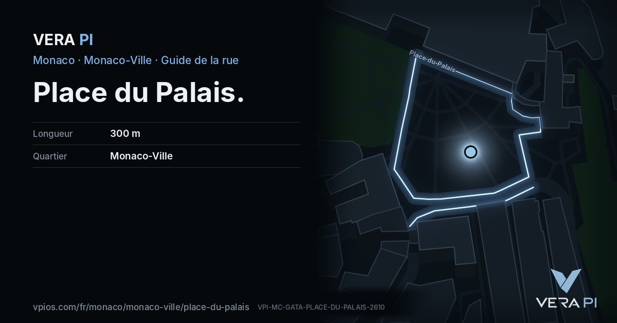 La carte VERA PI de Place du Palais