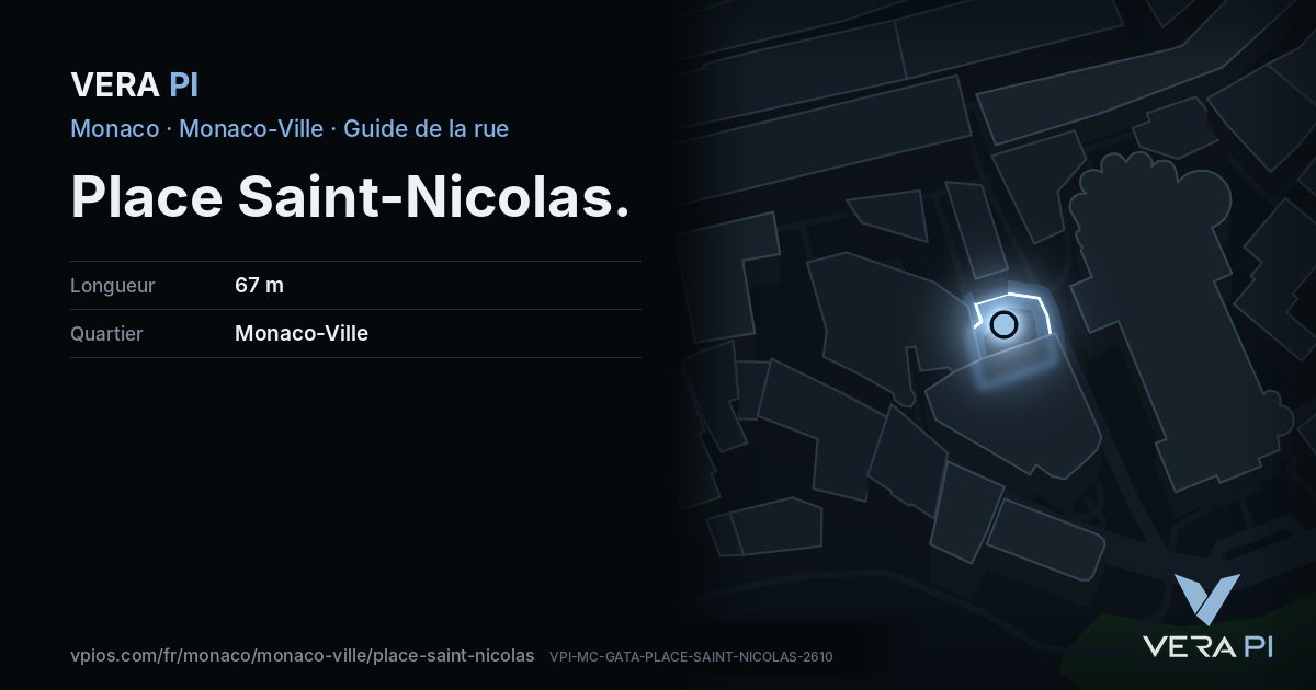 La carte VERA PI de Place Saint-Nicolas