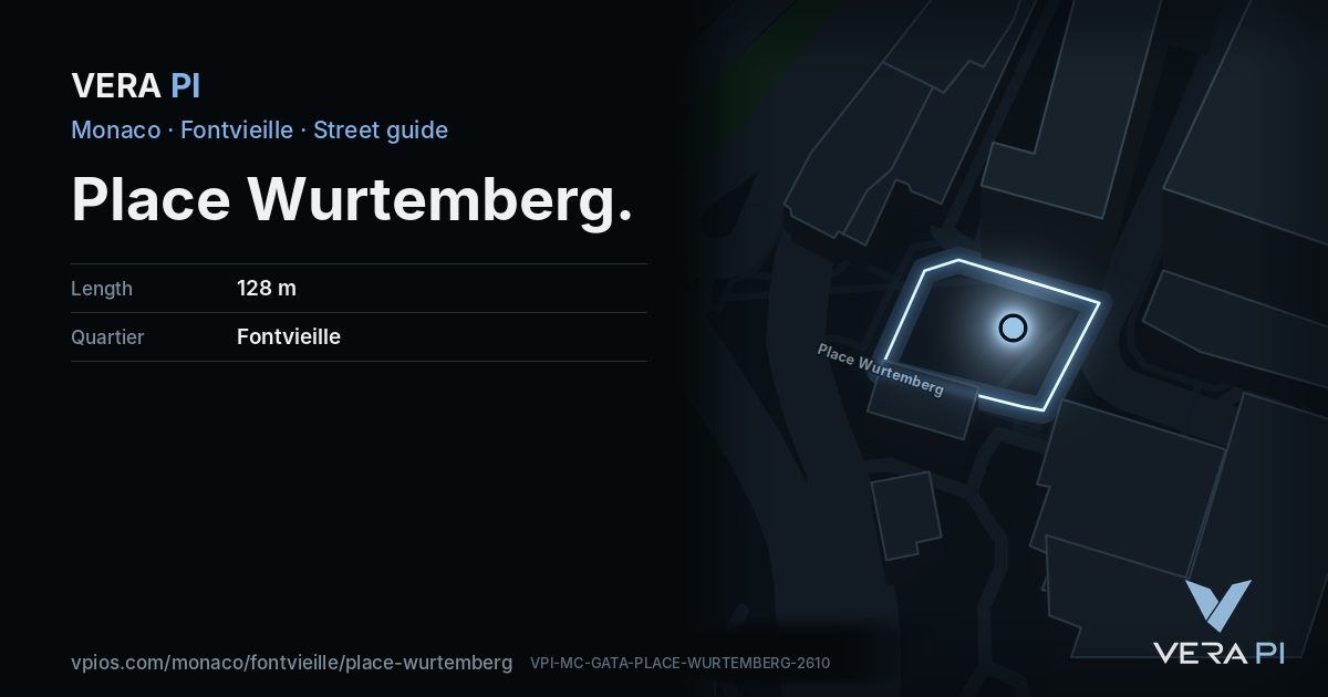 The VERA PI card for Place Wurtemberg