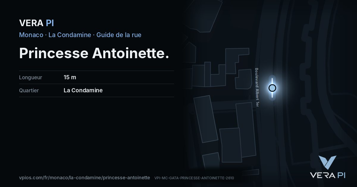 La carte VERA PI de Princesse Antoinette