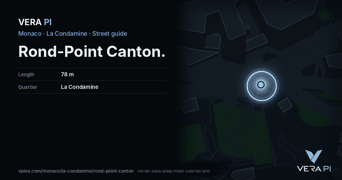 The VERA PI card for Rond-Point Canton