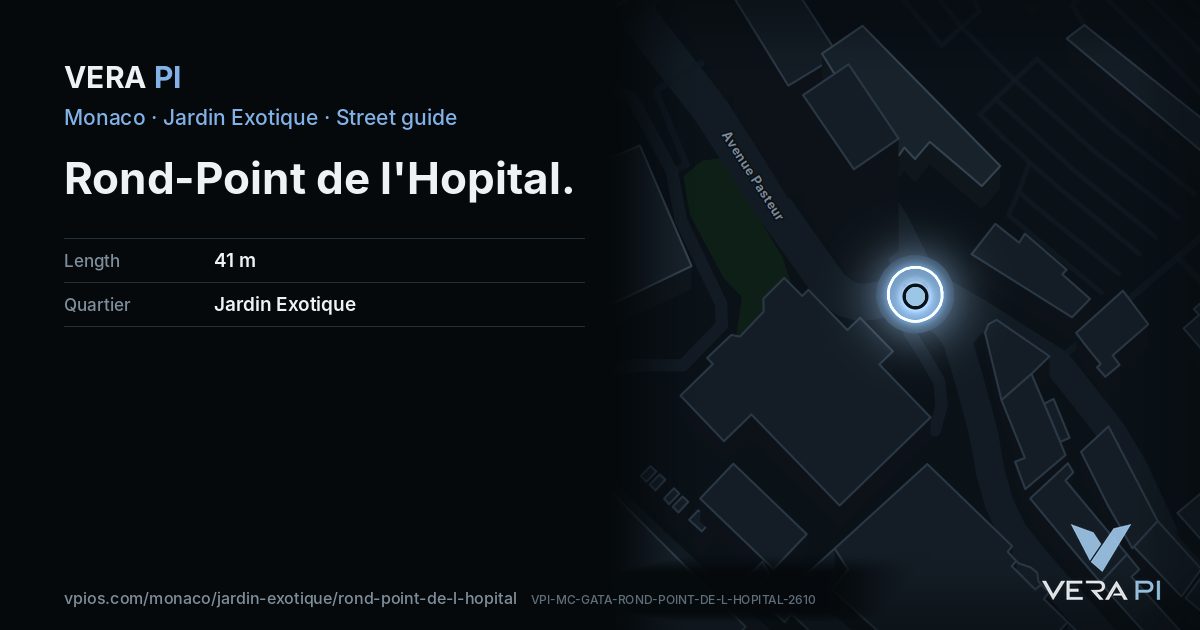 The VERA PI card for Rond-Point de l'Hopital