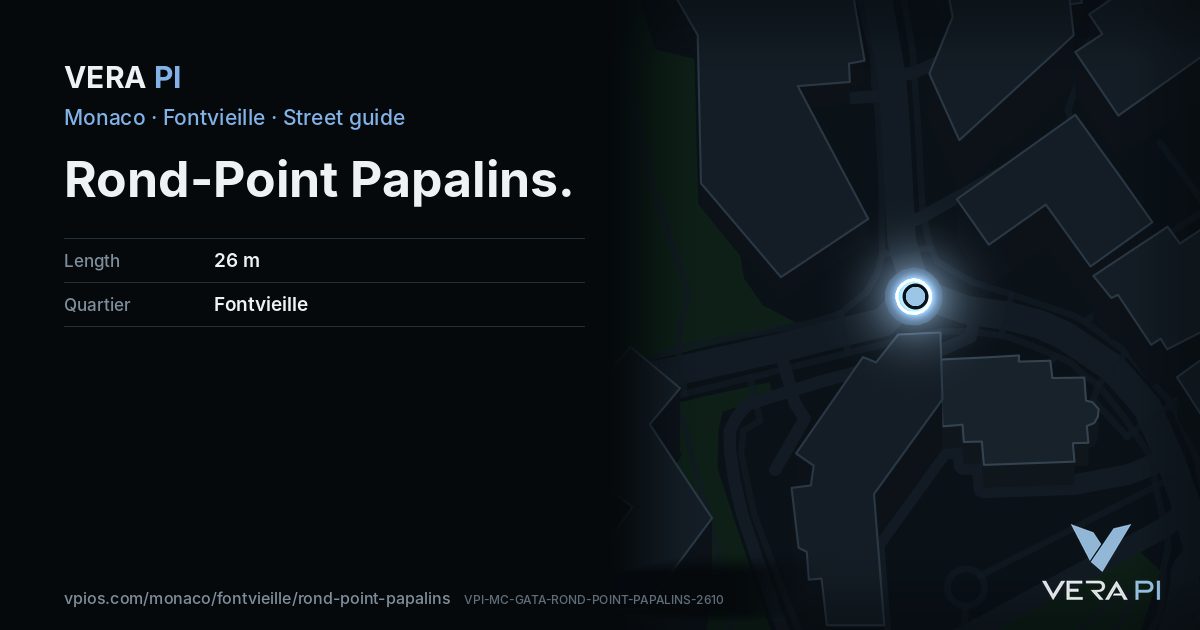 The VERA PI card for Rond-Point Papalins