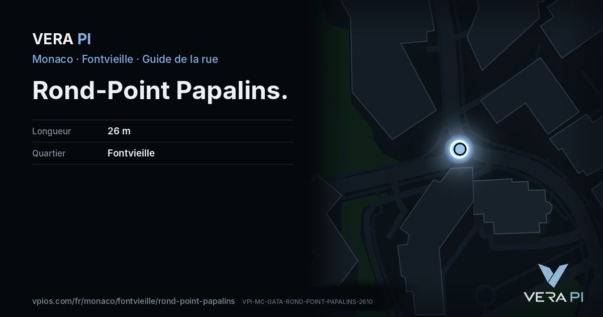 La carte VERA PI de Rond-Point Papalins