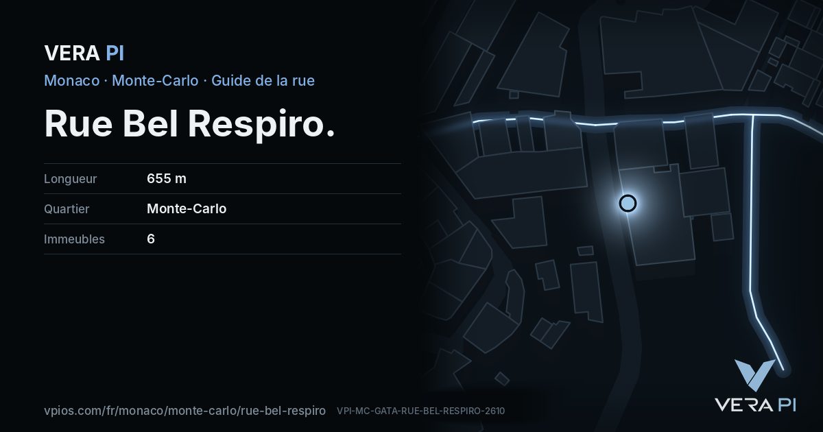 La carte VERA PI de Rue Bel Respiro