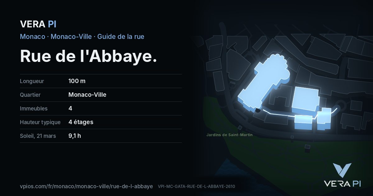 La carte VERA PI de Rue de l'Abbaye