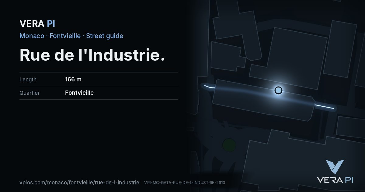The VERA PI card for Rue de l'Industrie