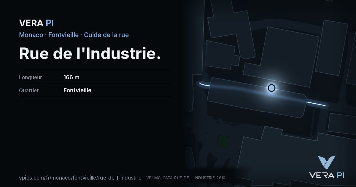 La carte VERA PI de Rue de l'Industrie